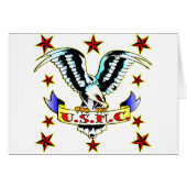 U.S.M.C. Old School Eagle Tattoo 2 (Front Horizontal)
