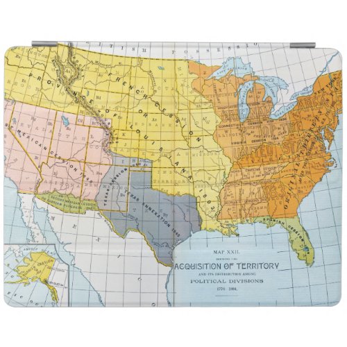 US MAP 1776_1884 iPad SMART COVER