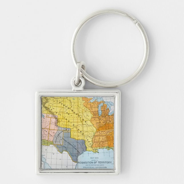 U.S. MAP, 1776-1884 KEYCHAIN (Front)