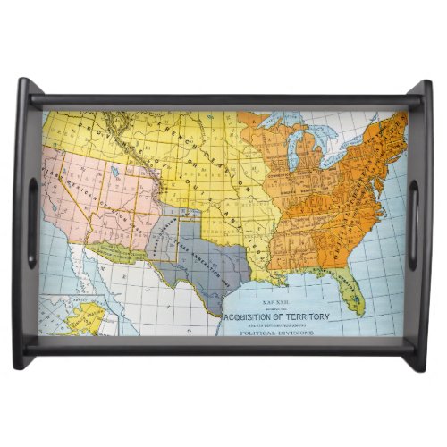 US MAP 1776_1884 SERVING TRAY