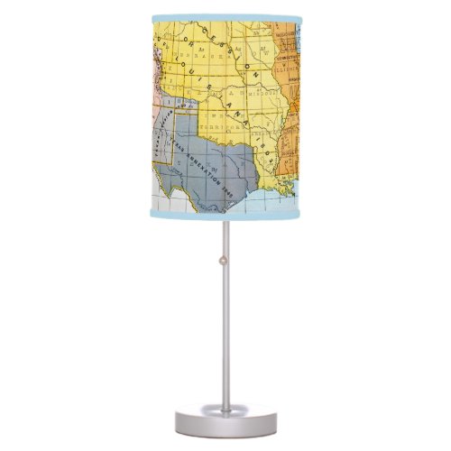 US MAP 1776_1884 TABLE LAMP