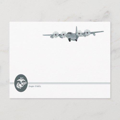 US Marine Aviation C_130 Postcard