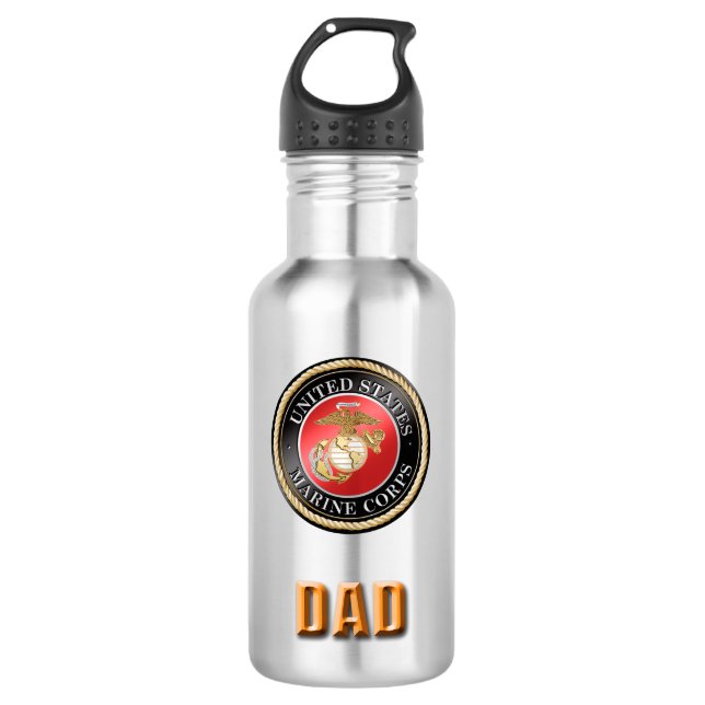 U.S. Marine Corps Dad Water Bottle (Front)