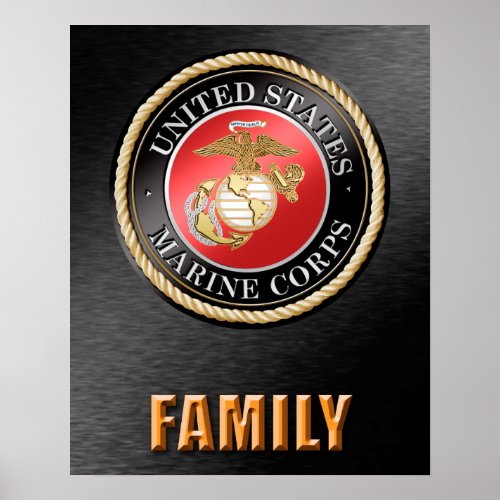 U.S. Marine Corps Family Poster