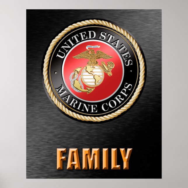 U.S. Marine Corps Family Poster (Front)