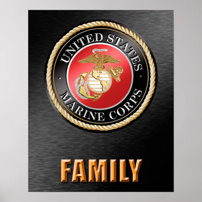 U.S. Marine Corps Family Poster | Zazzle
