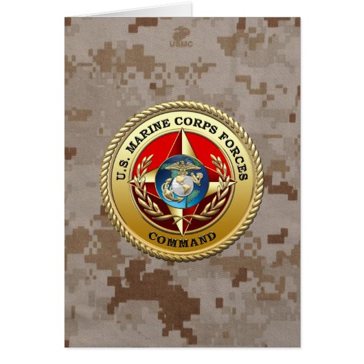 U.S. Marine Corps Forces Command (MARFORCOM) [3D] Cards (Front)