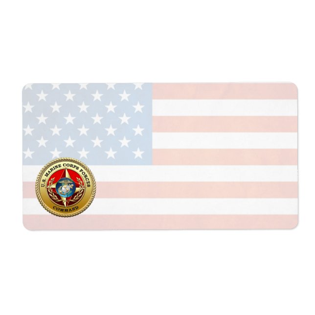 U.S. Marine Corps Forces Command (MARFORCOM) [3D] Label (Front)