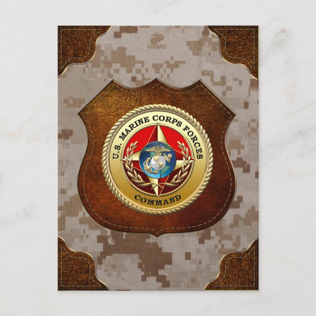 U.S. Marine Corps Forces Command (MARFORCOM) [3D] Postcard (Front)