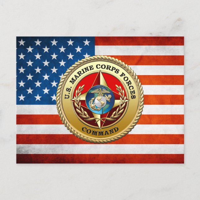 U.S. Marine Corps Forces Command (MARFORCOM) [3D] Postcard (Front)