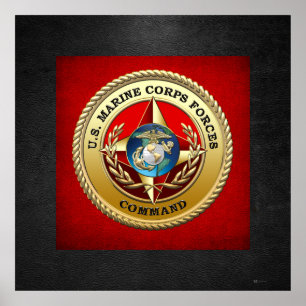 U.S. Marine Corps Forces Command (MARFORCOM) [3D] Poster