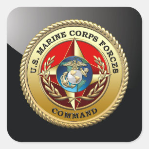 U.S. Marine Corps Forces Command (MARFORCOM) [3D] Square Sticker