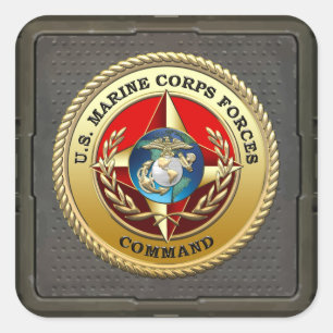 U.S. Marine Corps Forces Command (MARFORCOM) [3D] Square Sticker