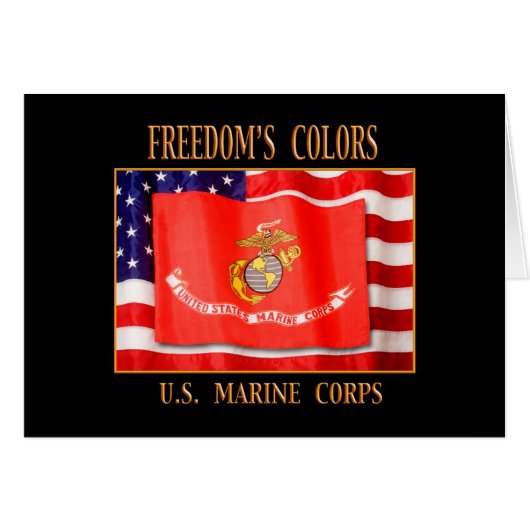 U.S. Marine Corps Greeting Card (Front Horizontal)