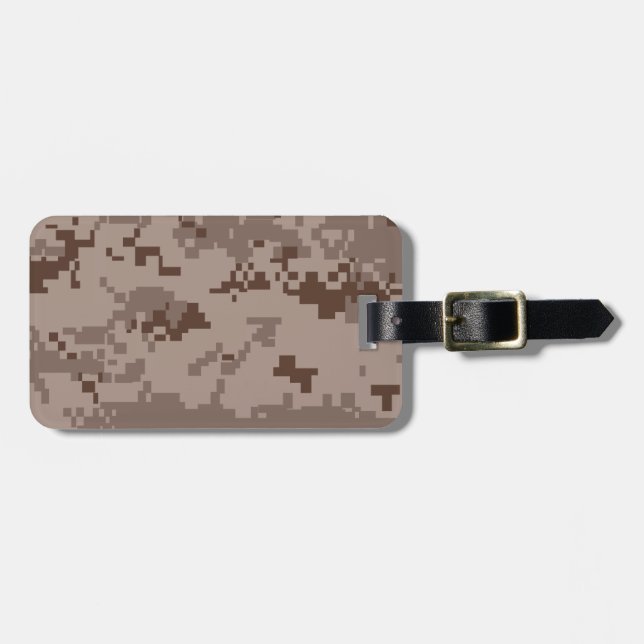 U.S. Marine Corps Marpat Desert Camouflage Luggage Tag (Front Horizontal)