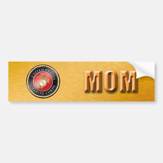 U.S. Marine Corps Mom Bumper Sticker (Front)