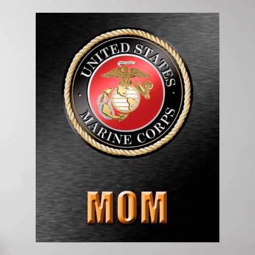 US Marine Corps Mom Poster