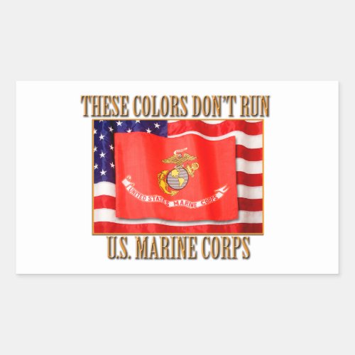 US Marine Corps Rectangle Stickers