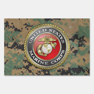 U.S. Marine Corps (USMC) Emblem [3D] Yard Sign