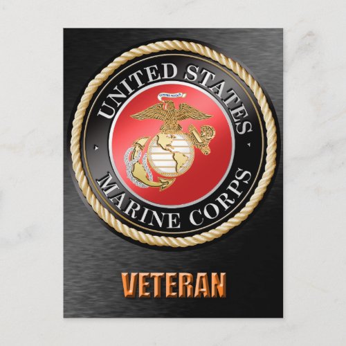US Marine Corps Veteran Postcard