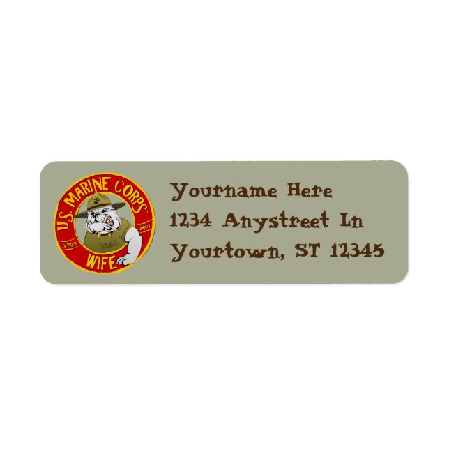 U.S. Marine Corps Wife Label (Front)