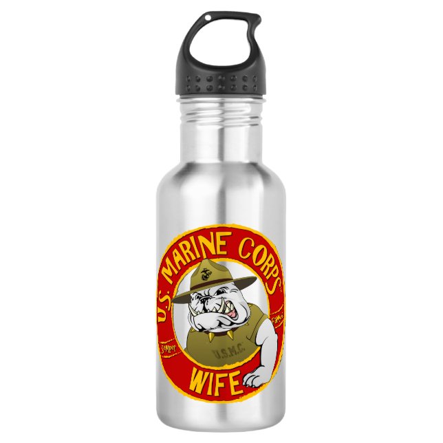 U.S. Marine Corps Wife Water Bottle (Front)