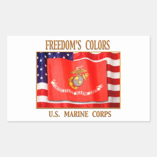 US Marine Corps Your Custom Rectangle Stickers