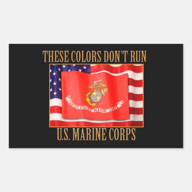 U.S. Marine Corps Your Custom Rectangle Stickers (Front)