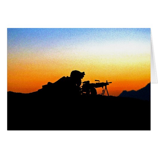 U.S. Marine Provides Security Operation Backstop Cards (Front Horizontal)