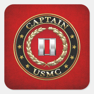 U.S. Marines: Captain (USMC Capt) [3D] Square Sticker