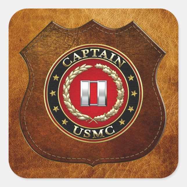 U.S. Marines: Captain (USMC Capt) [3D] Square Sticker (Front)