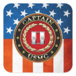 U.S. Marines: Captain (USMC Capt) [3D] Square Sticker