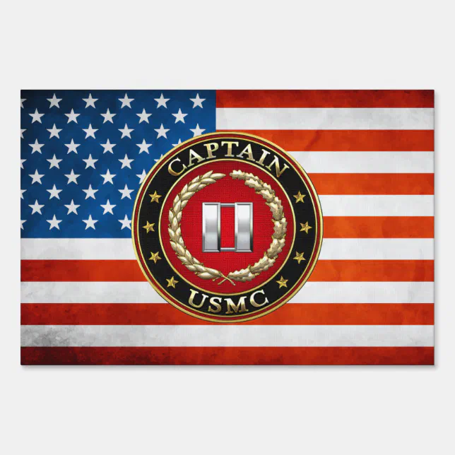 U.S. Marines: Captain (USMC Capt) [3D] Yard Sign | Zazzle