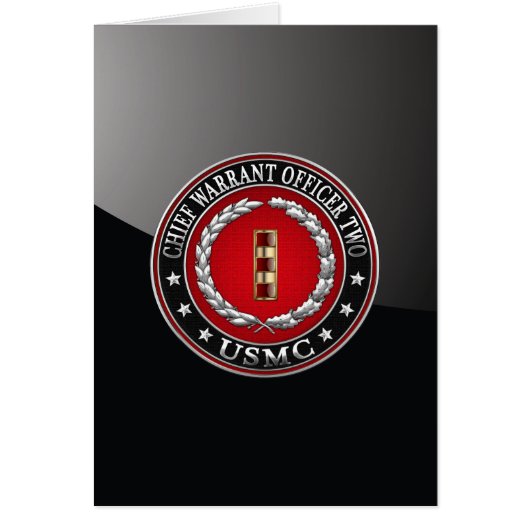 U.S. Marines: Chief Warrant Two (USMC CWO-2) [3D] Cards (Front)