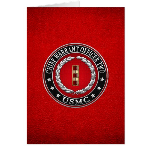 U.S. Marines: Chief Warrant Two (USMC CWO-2) [3D] Cards (Front)