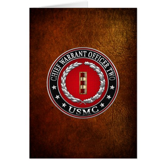 U.S. Marines: Chief Warrant Two (USMC CWO-2) [3D] Cards (Front)