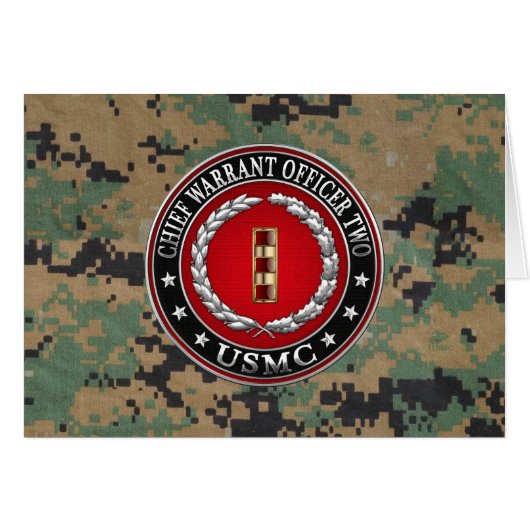 U.S. Marines: Chief Warrant Two (USMC CWO-2) [3D] Cards (Front Horizontal)