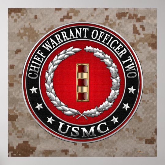 U.S. Marines: Chief Warrant Two (USMC CWO-2) [3D] Poster | Zazzle.com