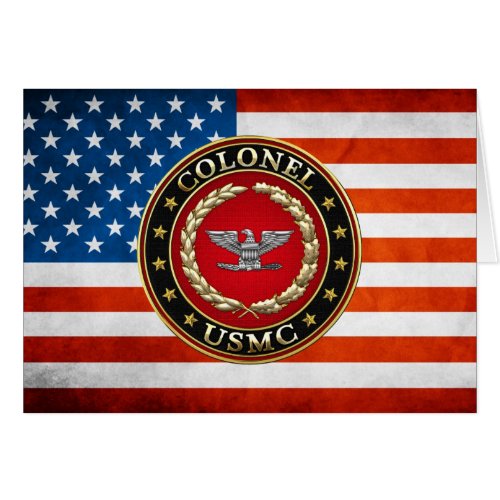 US Marines Colonel USMC Col 3D