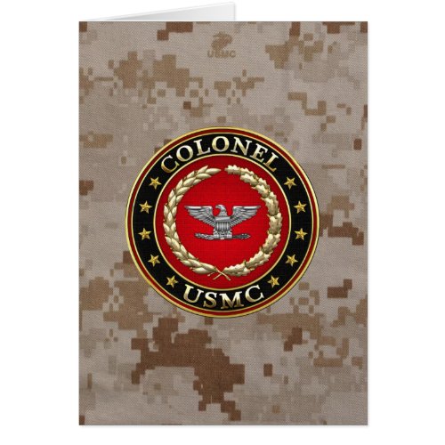 US Marines Colonel USMC Col 3D