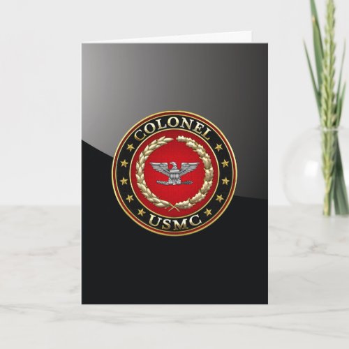 US Marines Colonel USMC Col 3D Card