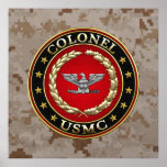 U.s. Marines: Colonel (usmc Col) [3d] Poster at Zazzle