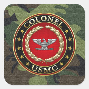 U.S. Marines: Colonel (USMC Col) [3D] Square Sticker