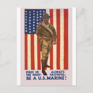 U.S. MARINES First In The Fight Always Faithful Postcard