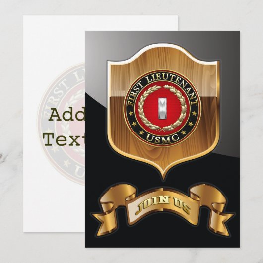 U.S. Marines: First Lieutenant (USMC 1stLt) [3D] (Front/Back)