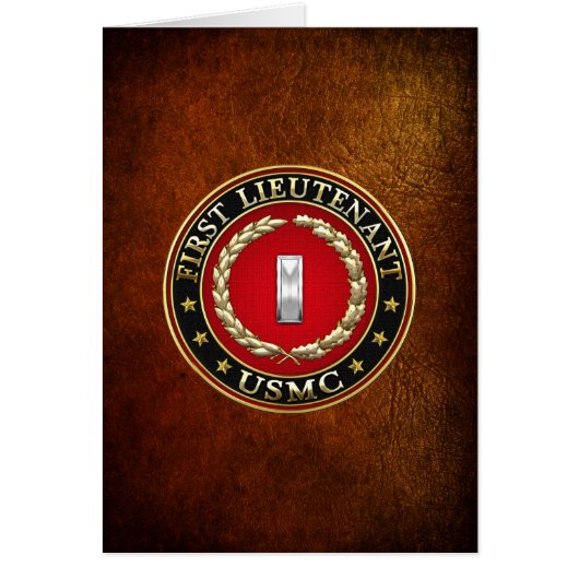 U.S. Marines: First Lieutenant (USMC 1stLt) [3D] Cards (Front)