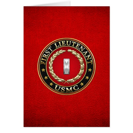 U.S. Marines: First Lieutenant (USMC 1stLt) [3D] Cards (Front)