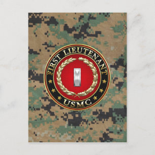 U.S. Marines: First Lieutenant (USMC 1stLt) [3D] Postcard