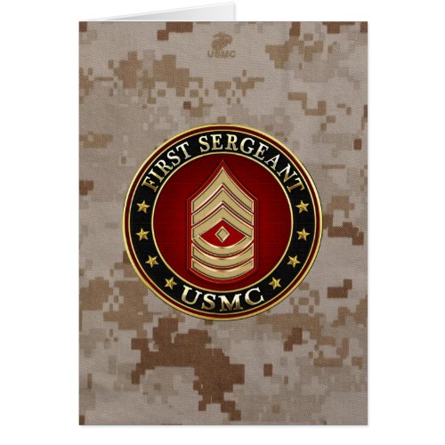 US Marines First Sergeant USMC 1stSgt 3D