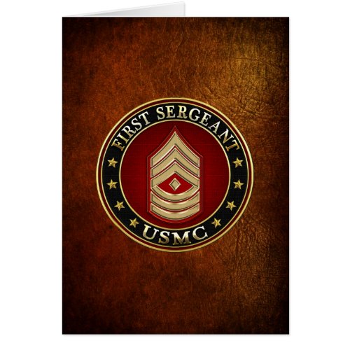 US Marines First Sergeant USMC 1stSgt 3D